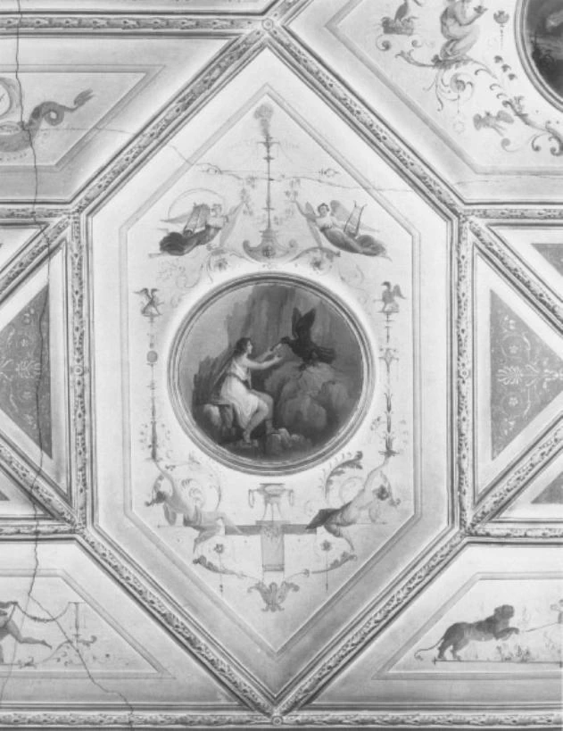 Psiche soccorsa dall'aquila di Giove - di Pietro Moro, decorazioni di Borsato, Palazzo Duse Masin